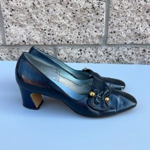Vintage 60s Mod Navy Heels